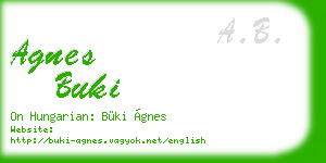 agnes buki business card