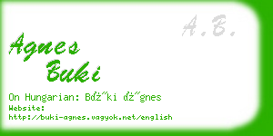 agnes buki business card